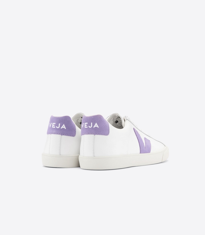 White Veja Leather Extra Lavande Women's Esplar | RZEWO-9625