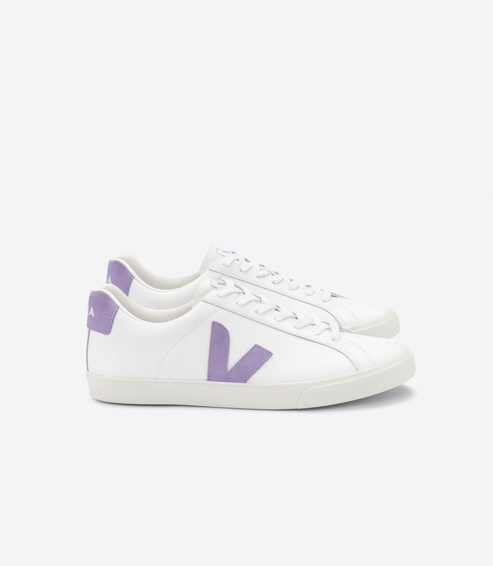 White Veja Leather Extra Lavande Women\'s Esplar | RZEWO-9625