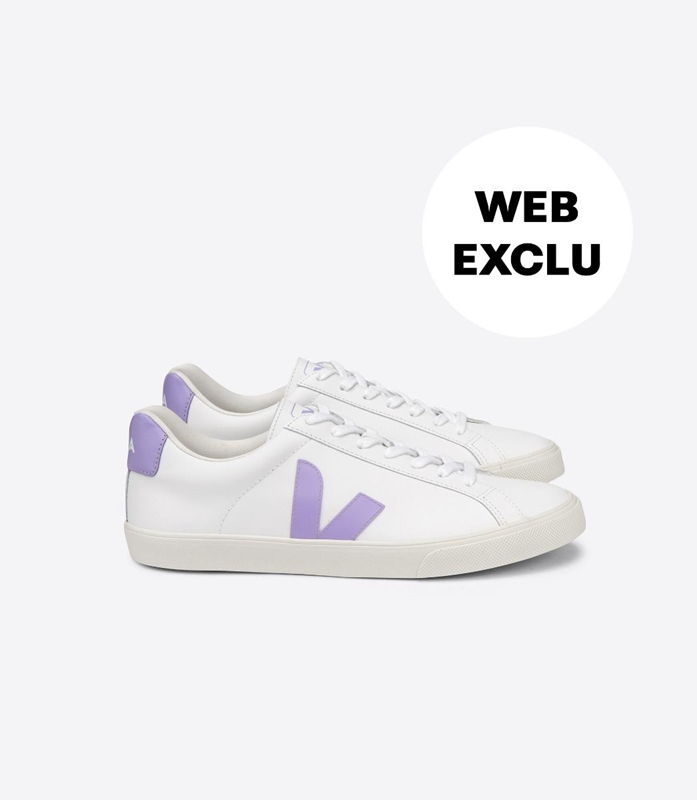 White Veja Leather Lavande Women\'s Esplar | BLDQT-8326