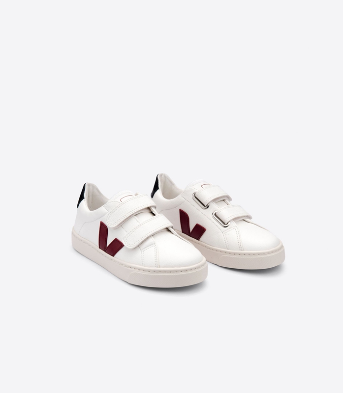 White Veja Leather Marsala Kids' Esplar | GXJCR-4351