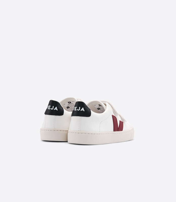 White Veja Leather Marsala Kids' Esplar | GXJCR-4351