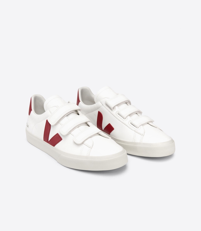 White Veja Leather Marsala Men's Recife | IWBTH-1248