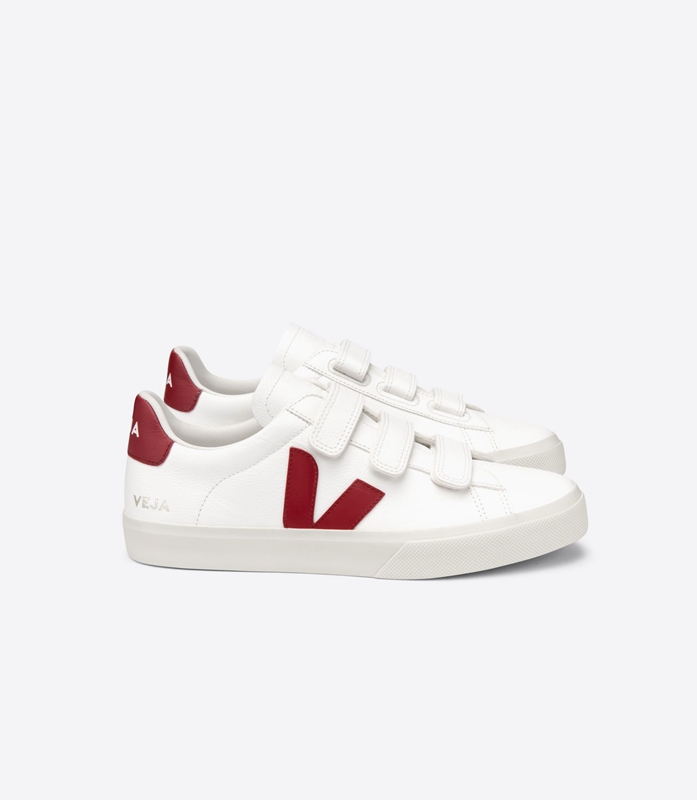 White Veja Leather Marsala Men\'s Recife | IWBTH-1248