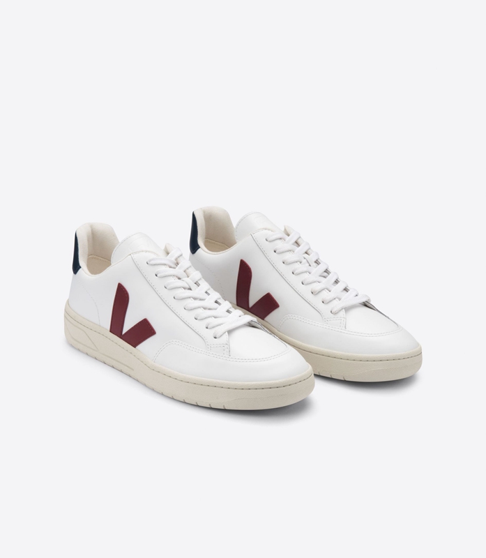 White Veja Leather Marsala Nautico Women's V-12 | VTALD-8469