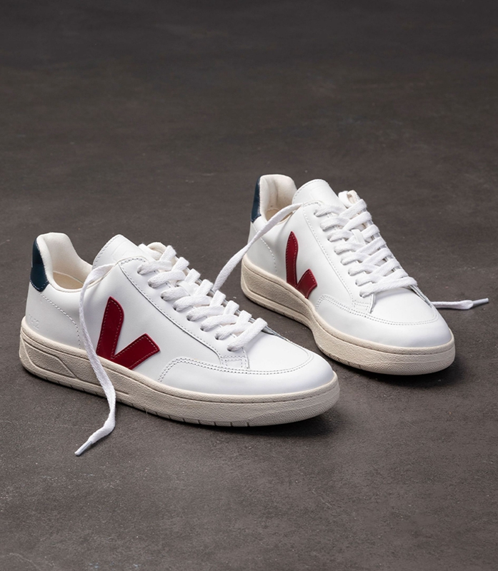 White Veja Leather Marsala Nautico Women's V-12 | VTALD-8469