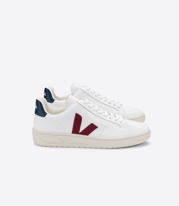 White Veja Leather Marsala Nautico Women\'s V-12 | VTALD-8469