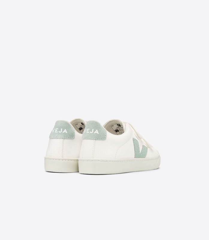 White Veja Leather Matcha Kids' Esplar | DTQSO-4807