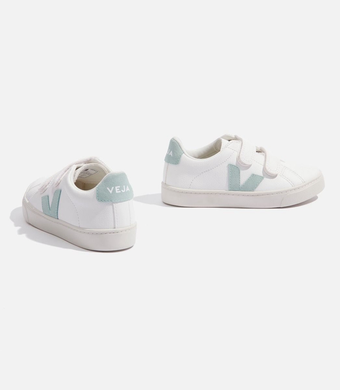 White Veja Leather Matcha Kids' Esplar | DTQSO-4807