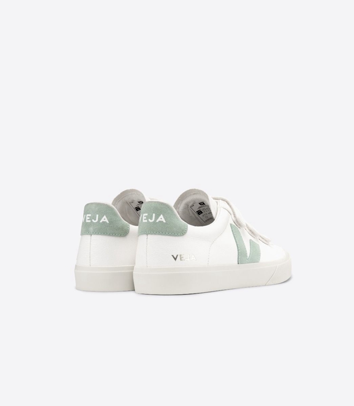 White Veja Leather Matcha Women's Recife | JCEDU-0624