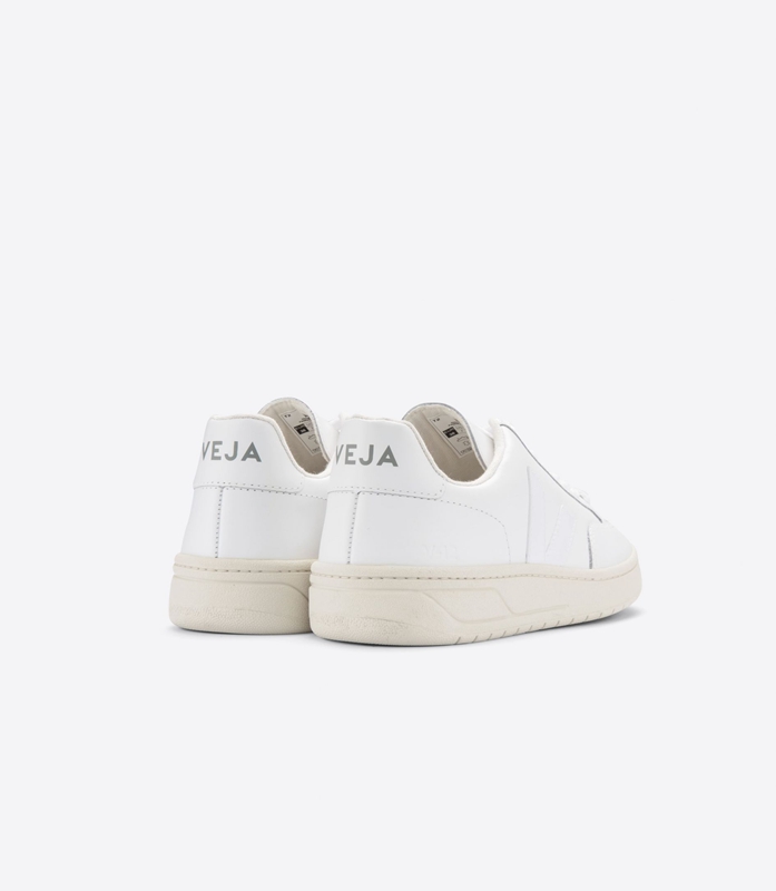 White Veja Leather Men's V-12 | WKYRO-9814