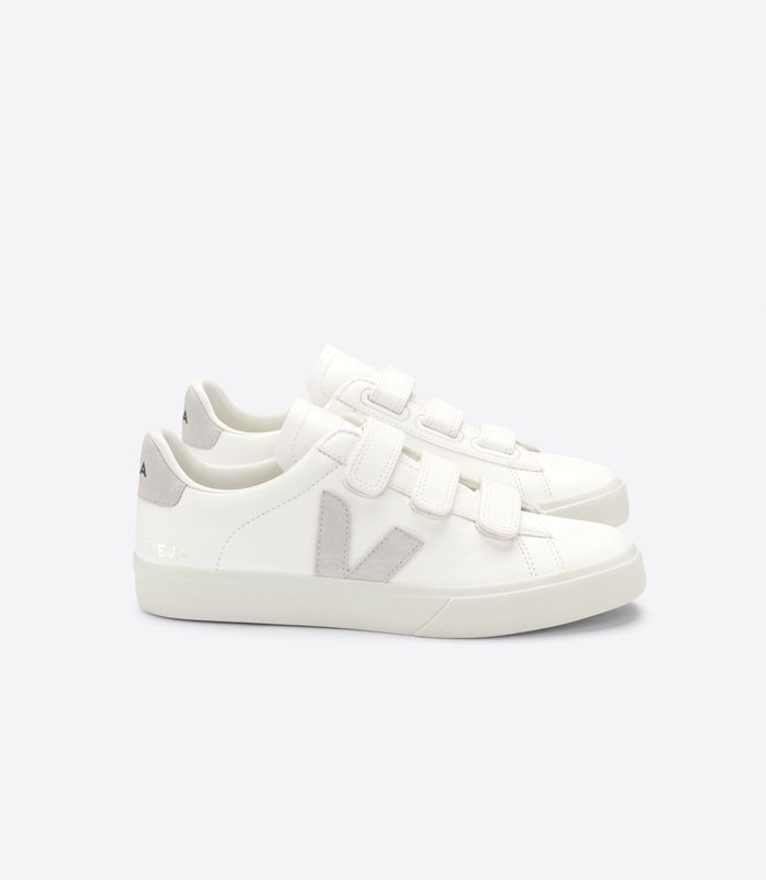 White Veja Leather Natural Men\'s Recife | NGWPB-4971