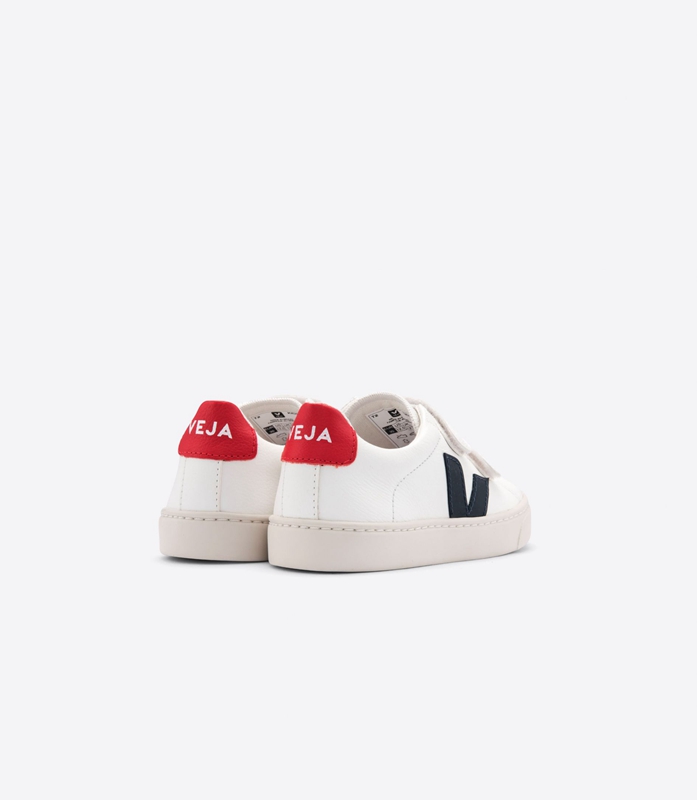 White Veja Leather Nautico Pekin Kids' Esplar | DNRBZ-6017