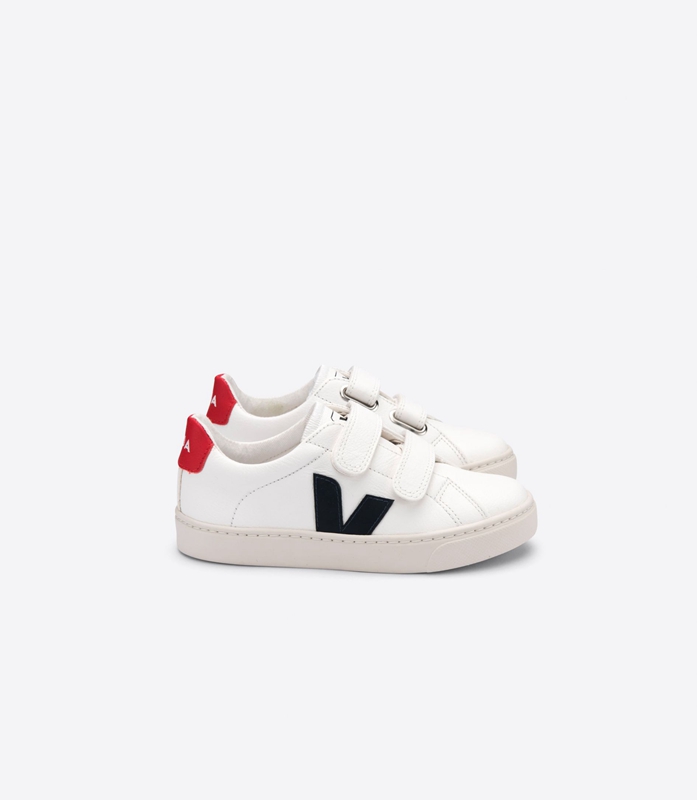 White Veja Leather Nautico Pekin Kids\' Esplar | DNRBZ-6017