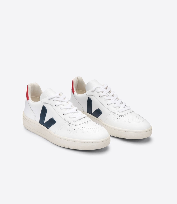 White Veja Leather Nautico Pekin Men's V-10 | DOBZT-4958