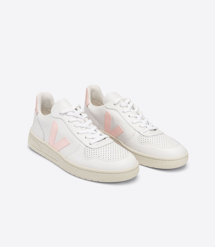 White Veja Leather Petale Women's V-10 | EVLTQ-0351