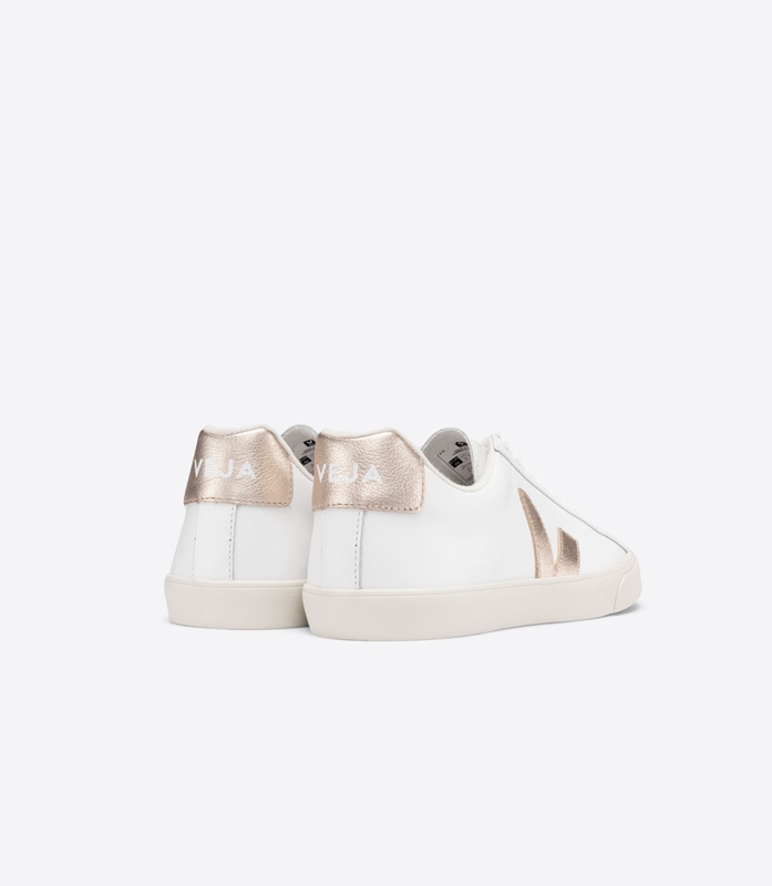 White Veja Leather Platine Women's Esplar | CQXKF-3127