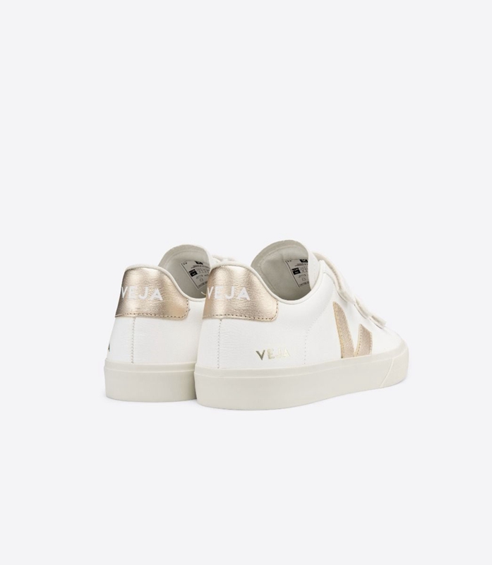 White Veja Leather Platine Women's Recife | NBPEZ-5123