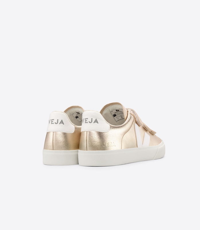 White Veja Leather Platine Women's Recife | REVWP-4239