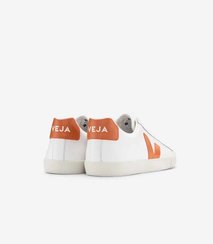 White Veja Leather Pumpkin Women's Esplar | XPDEO-6485