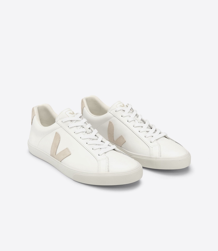 White Veja Leather Sable Women's Esplar | QNFOS-1269