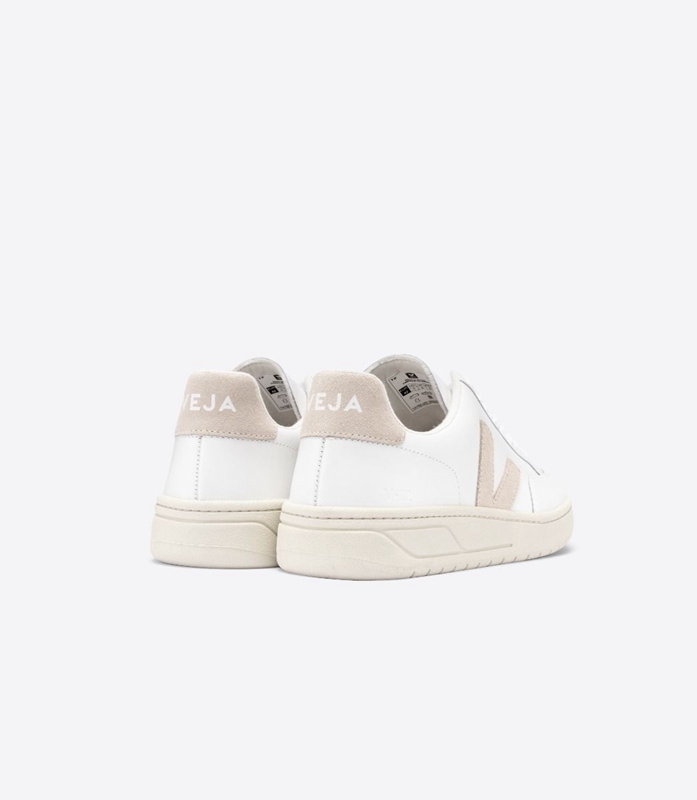 White Veja Leather Sable Women's V-12 | GISFL-9176