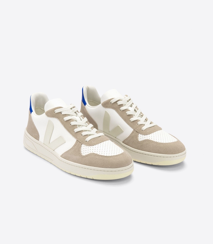 White Veja Leather Sahara Paros Men's V-10 | IARZM-2189