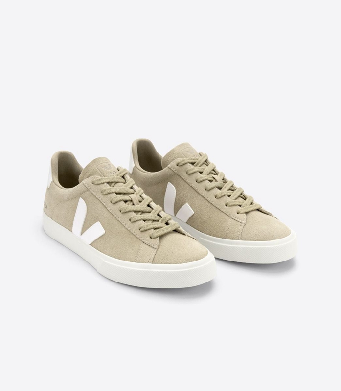 White Veja Suede Dune Men's Campo | JLDPK-1670