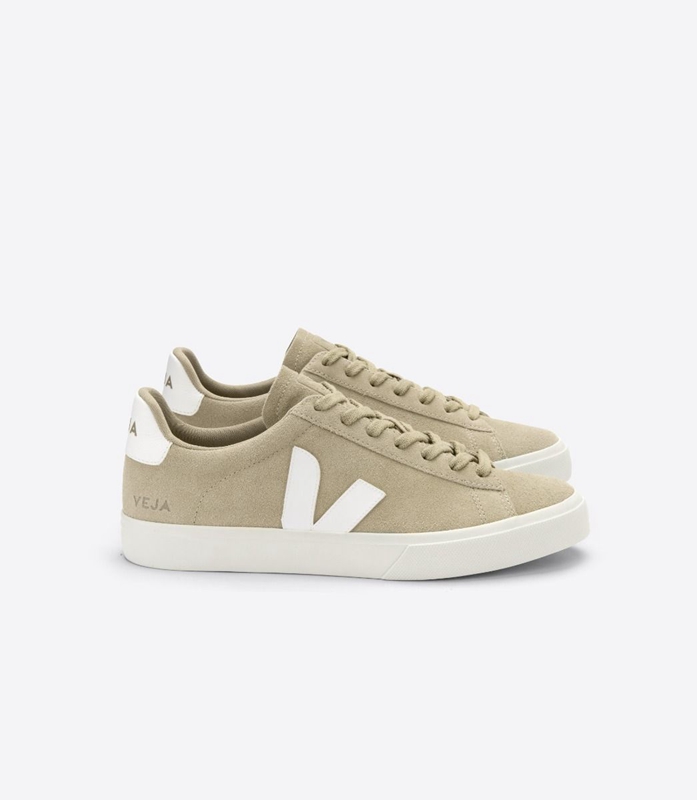 White Veja Suede Dune Men\'s Campo | JLDPK-1670