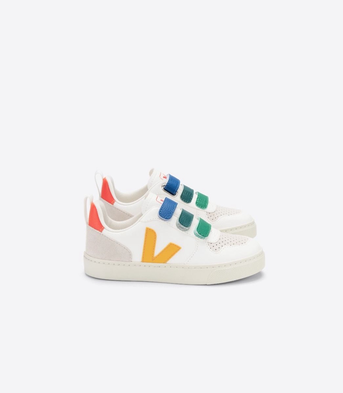 Multicolor Veja Leather Multico Ouro Kids' V-10 | CHJEQ-8215