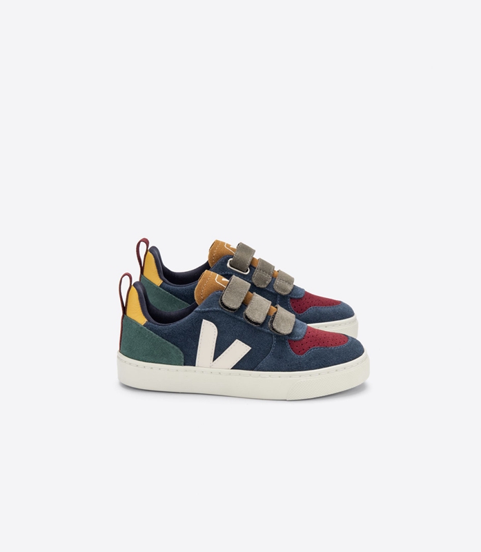 Multicolor Veja Suede Multico Nautico Kids' V-10 | YKXWG-0853