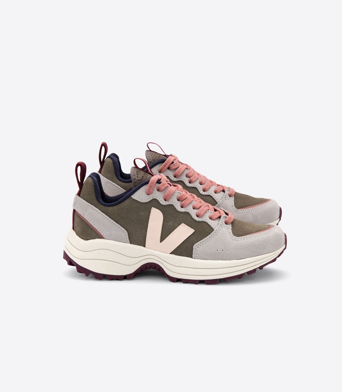 Pink Veja Suede Kaki Sable Oxford Women's Venturi | CKQAR-9084