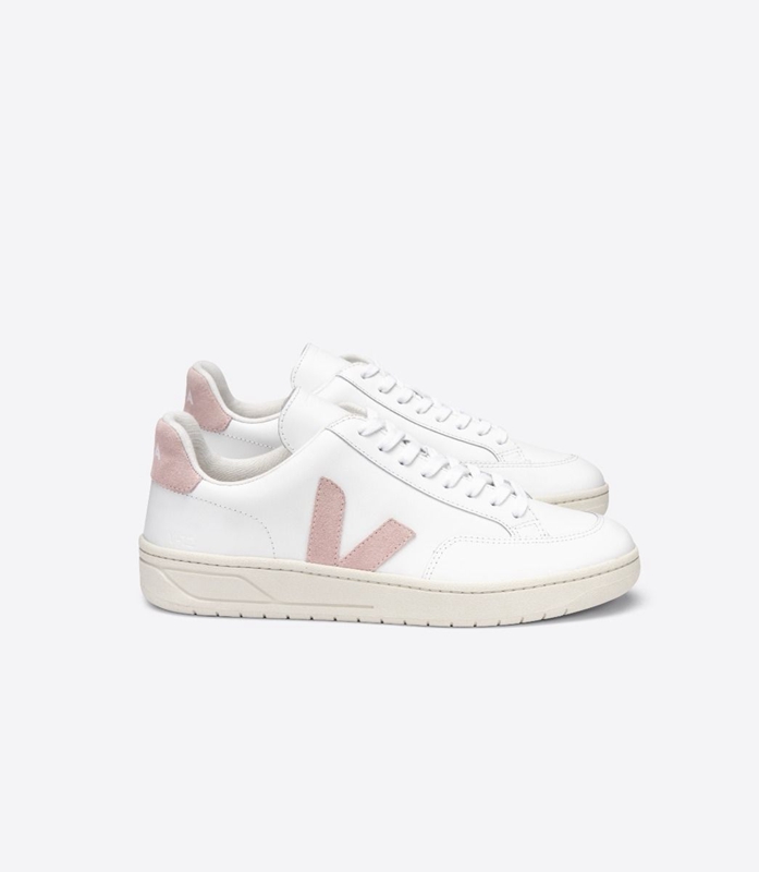 White Veja Leather Babe Women's V-12 | ADZBC-3097