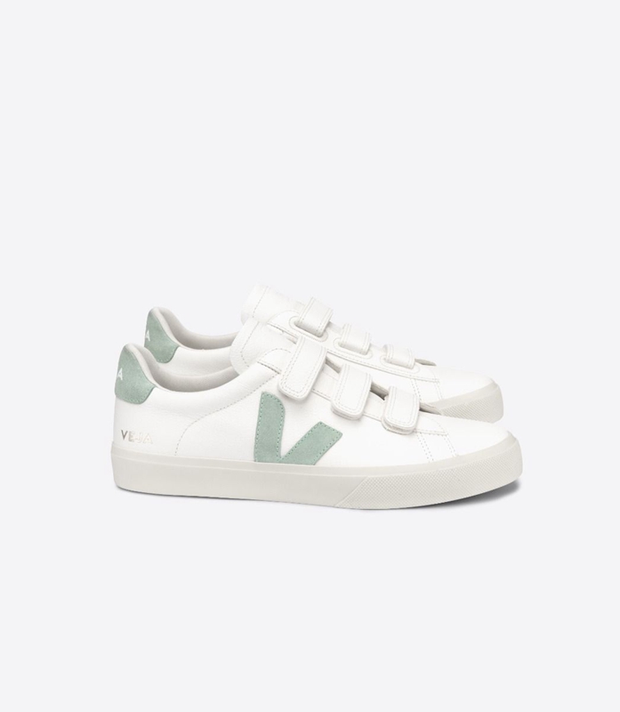 White Veja Leather Matcha Women's Recife | JCEDU-0624