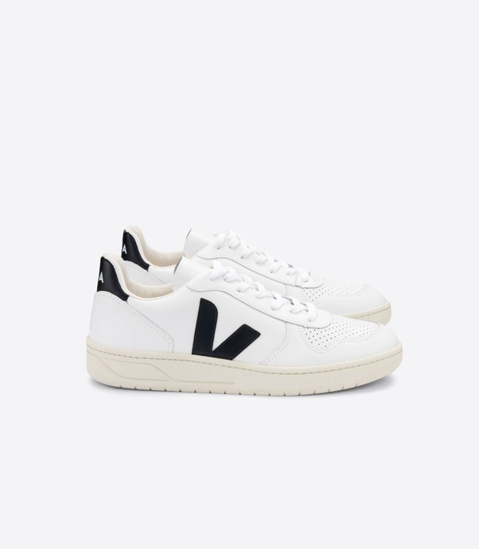 White Veja Leather Women's V-10 | GATDR-0293