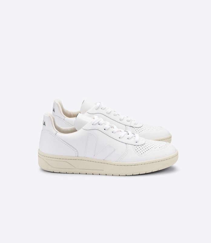 White Veja Leather Women's V-10 | HSZTY-7203